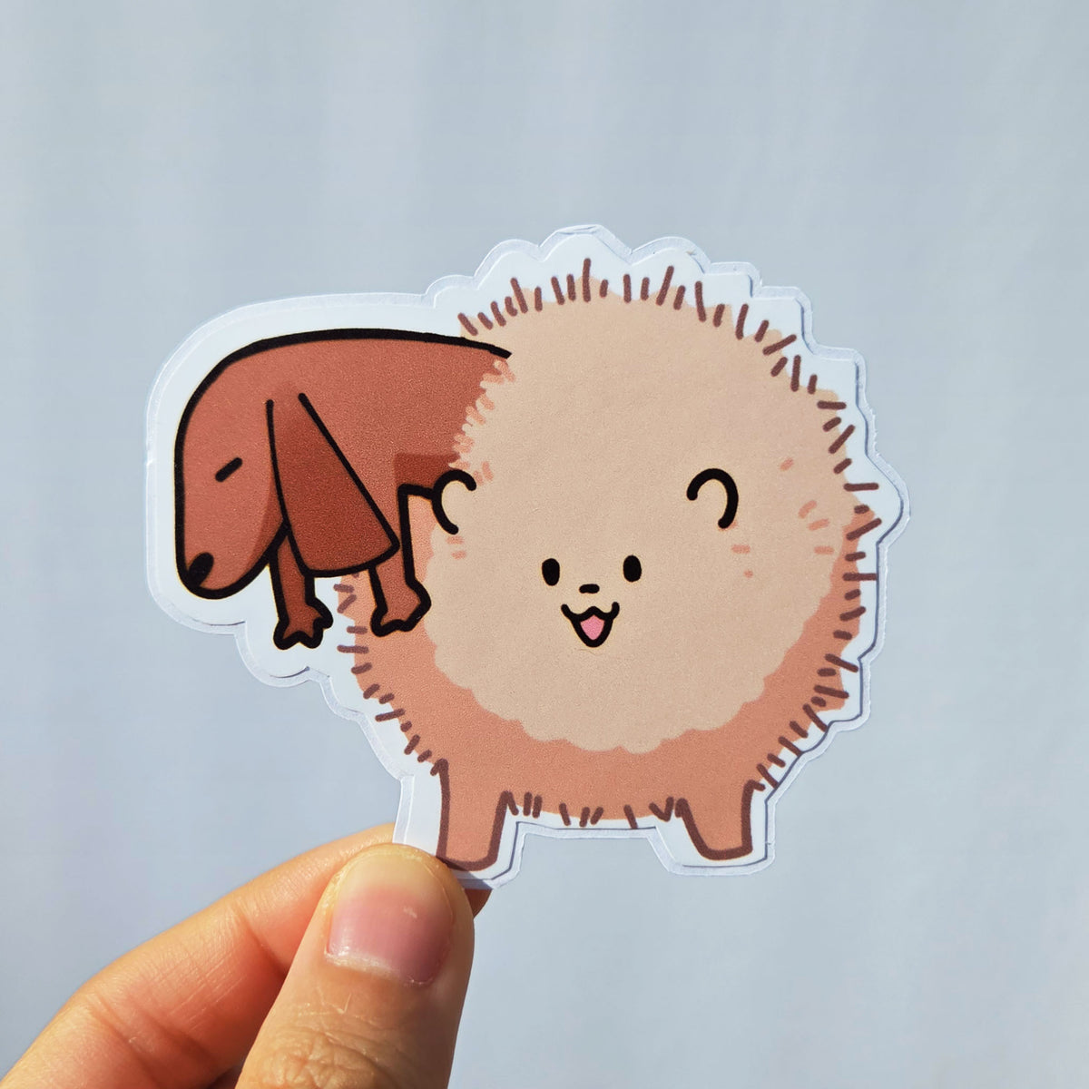Pomeranian Hotdog Sticker