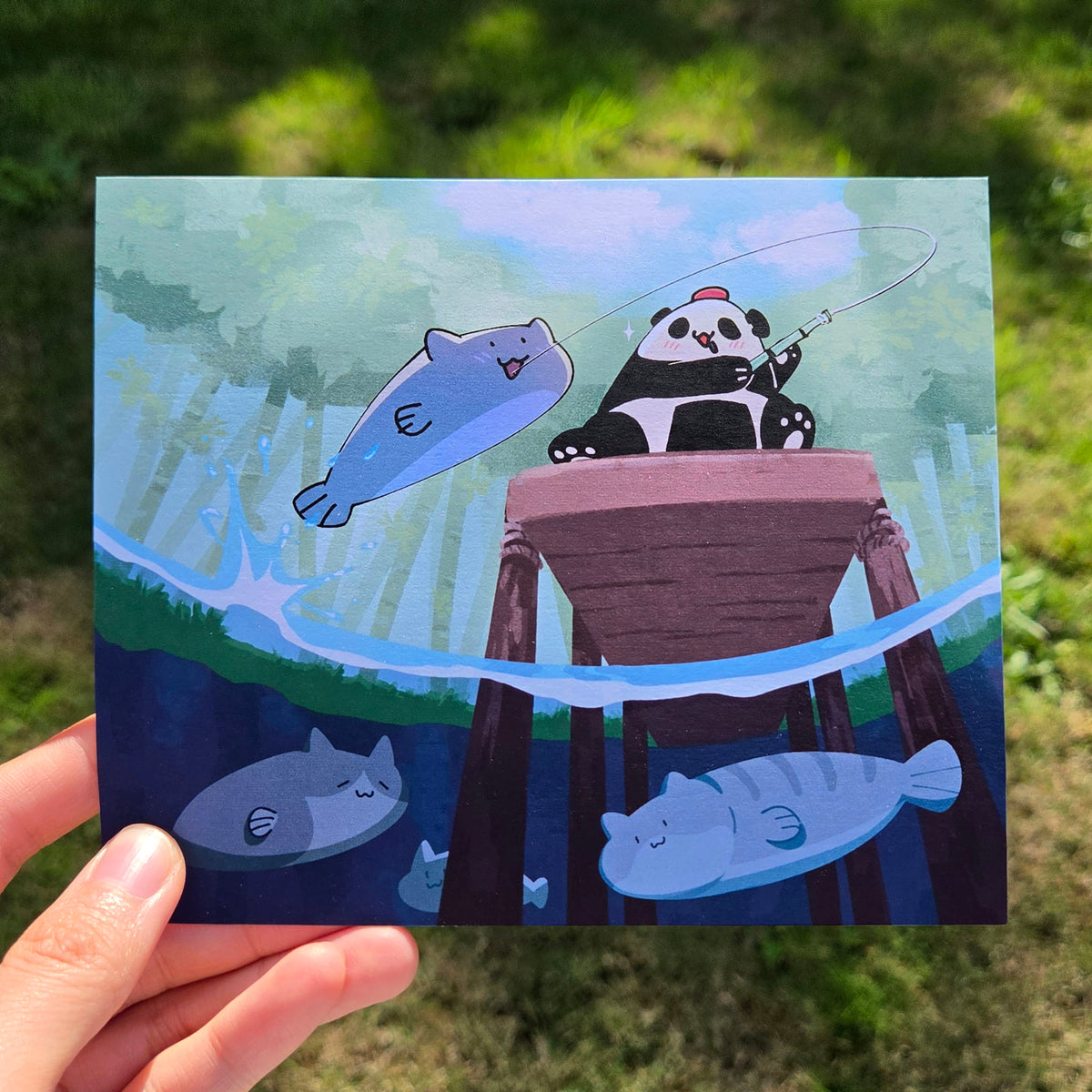 Umepanda Catfishing Art Print